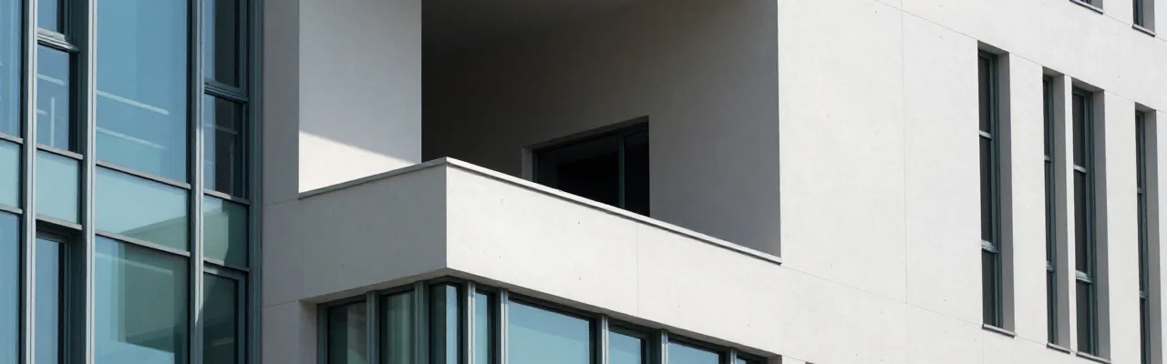 Contemporary glass and steel commercial office building